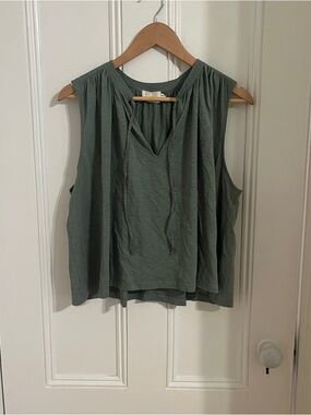 Nation LTD Los Angeles Green Peasant Sleeveless Top Large